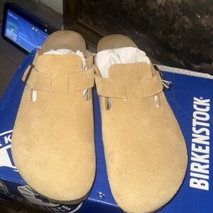 Birkenstock Camel Suede Loafers